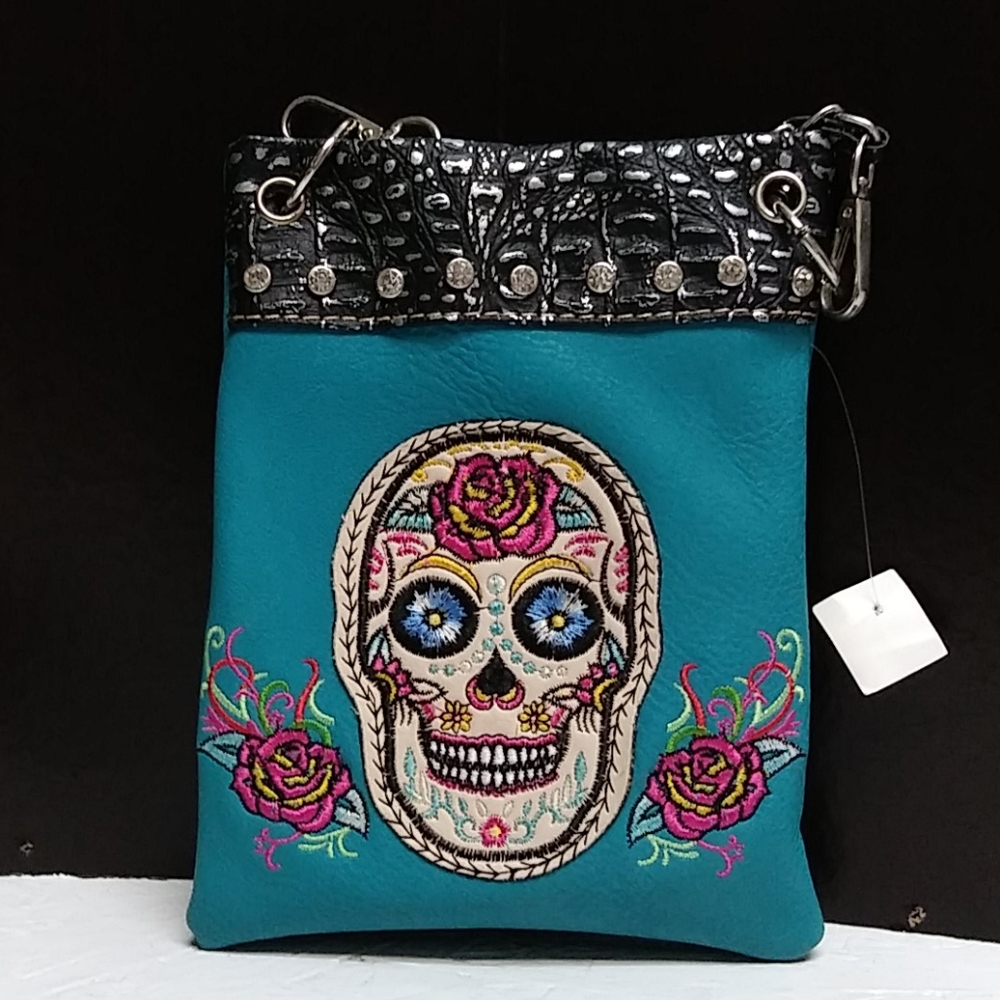 Biker sugar scull purse